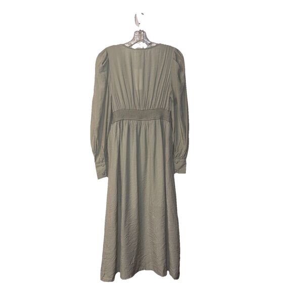 By The River NWT Mint Green Striped Dress Peasant Boho Size Medium Shimmery - Picture 13 of 16